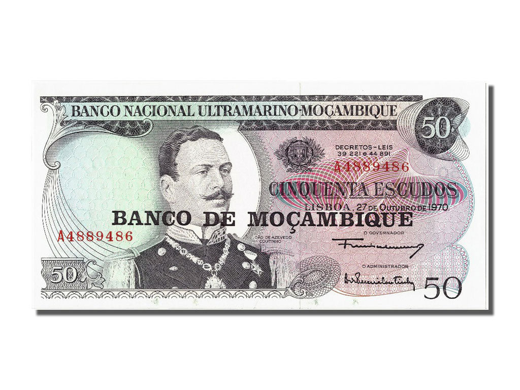 Banknot, Mozambik, 50 Escudos, 1970-10-27, UNC(65-70)