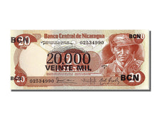 Banknote, Nicaragua, 20,000 Córdobas on 20 Córdobas, 1987, UNC(65-70)