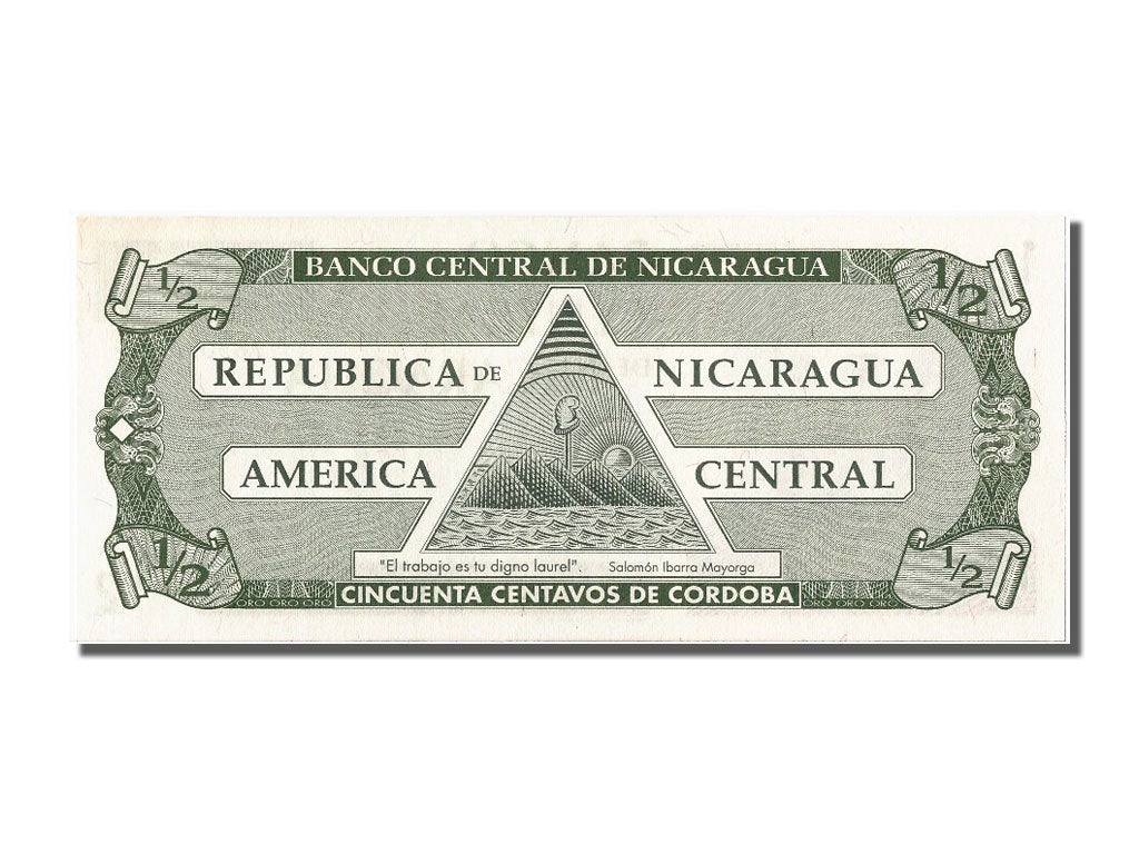 Banknote, Nicaragua, 1/2 Cordoba, UNC(65-70)