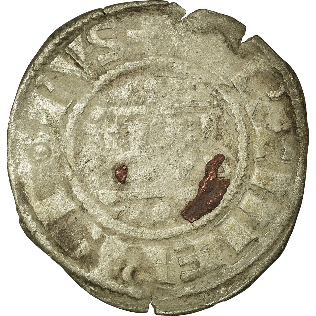 Moneda, Francia, Denarius, Reims, BC+, Plata