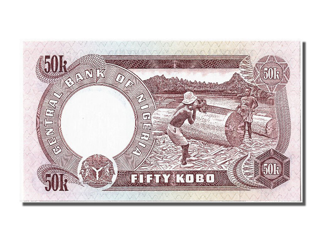 Billet, Nigéria, 50 Kobo, NEUF