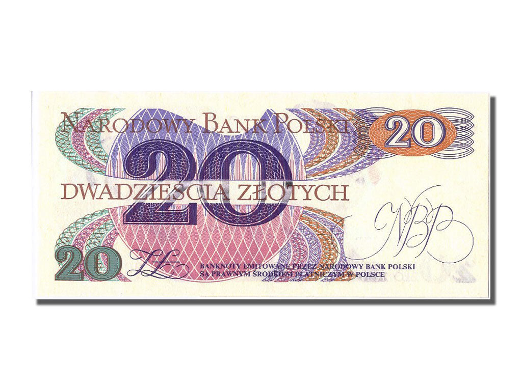 Geldschein, Polen, 20 Zlotych, 1982, 1982-06-01, UNZ
