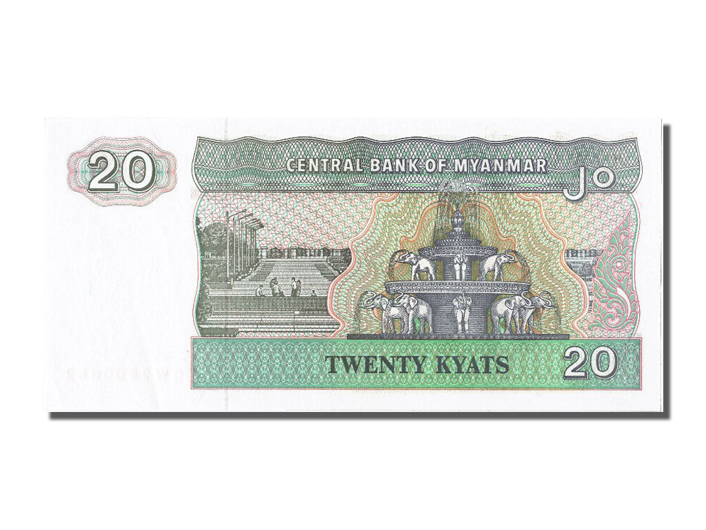 Banknote, Myanmar, 20 Kyats, UNC(65-70)
