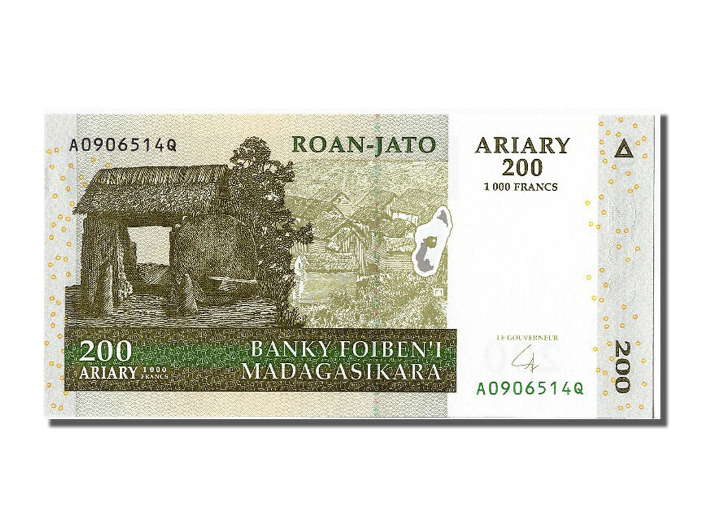 Billete, 200 Ariary, 2004, Madagascar, UNC