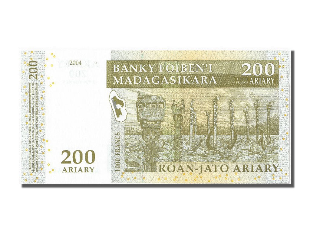 Billete, 200 Ariary, 2004, Madagascar, UNC