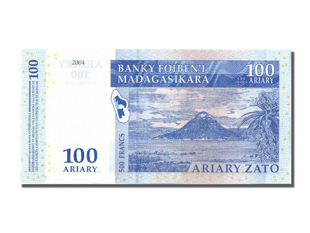 Billete, 100 Ariary, 2004, Madagascar, UNC