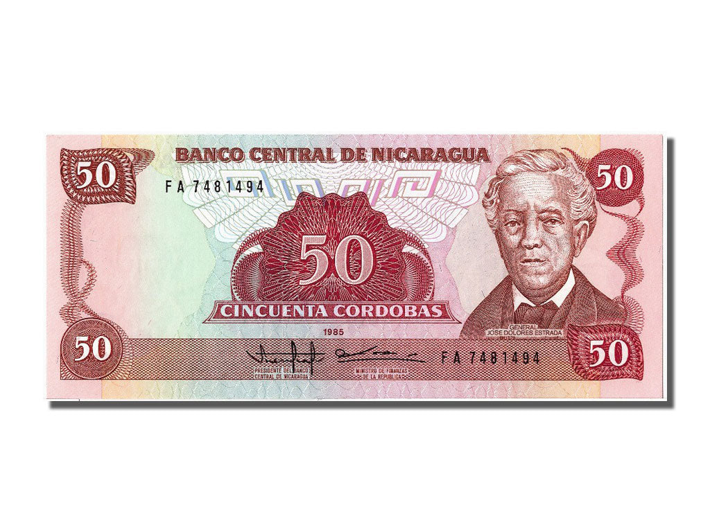 Geldschein, Nicaragua, 50 Cordobas, 1985, UNZ