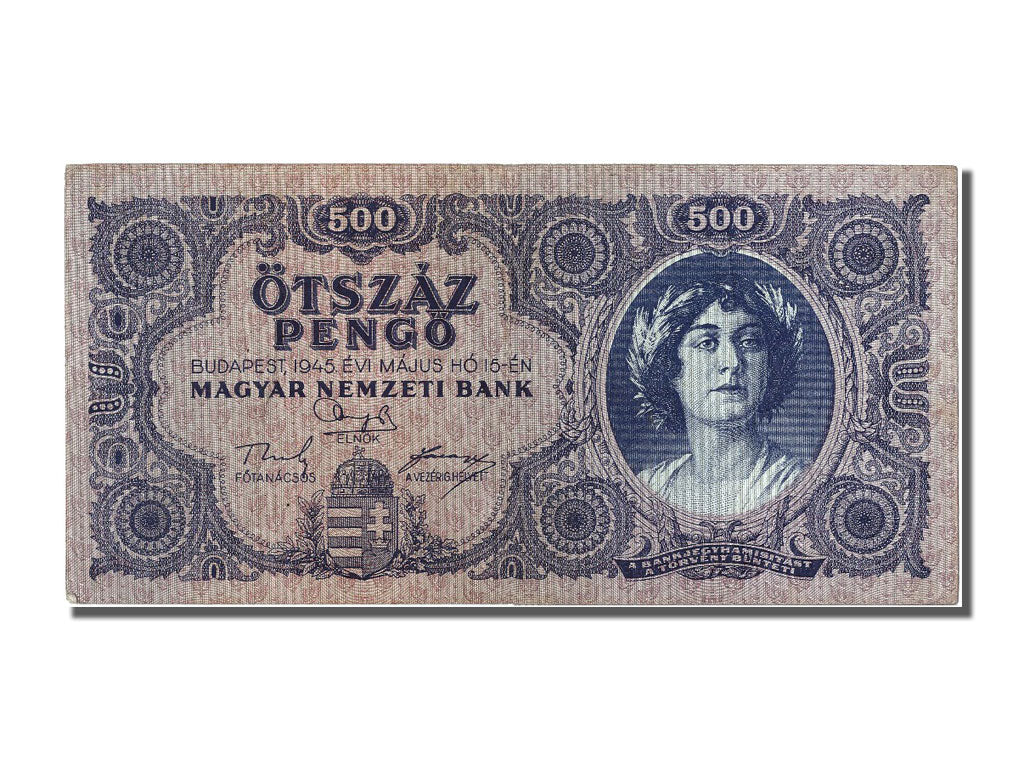 Banknot, Węgry, 500 Pengö, 1945, 1945-05-15, AU(55-58)