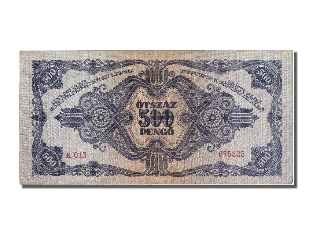 Banknot, Węgry, 500 Pengö, 1945, 1945-05-15, AU(55-58)