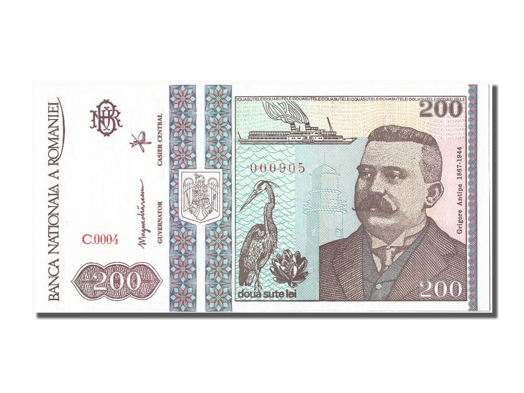 Geldschein, Rumänien, 200 Lei, 1992, 1992-12-01, UNZ