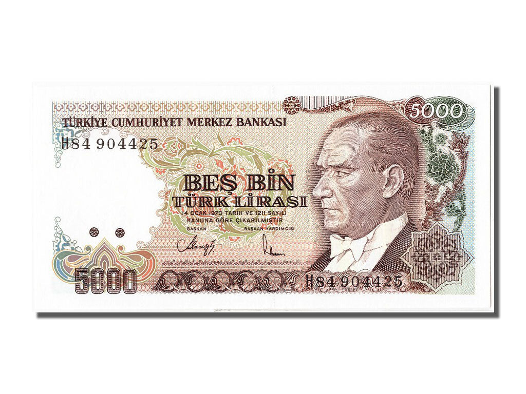 Banknote, Turkey, 5000 Lira, 1970, UNC(65-70)