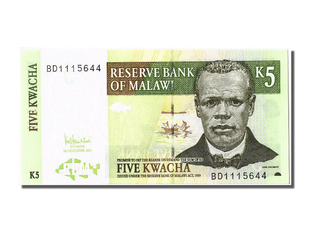 Billete, 5 Kwacha, 2005, Malawi, 2005-12-01, UNC