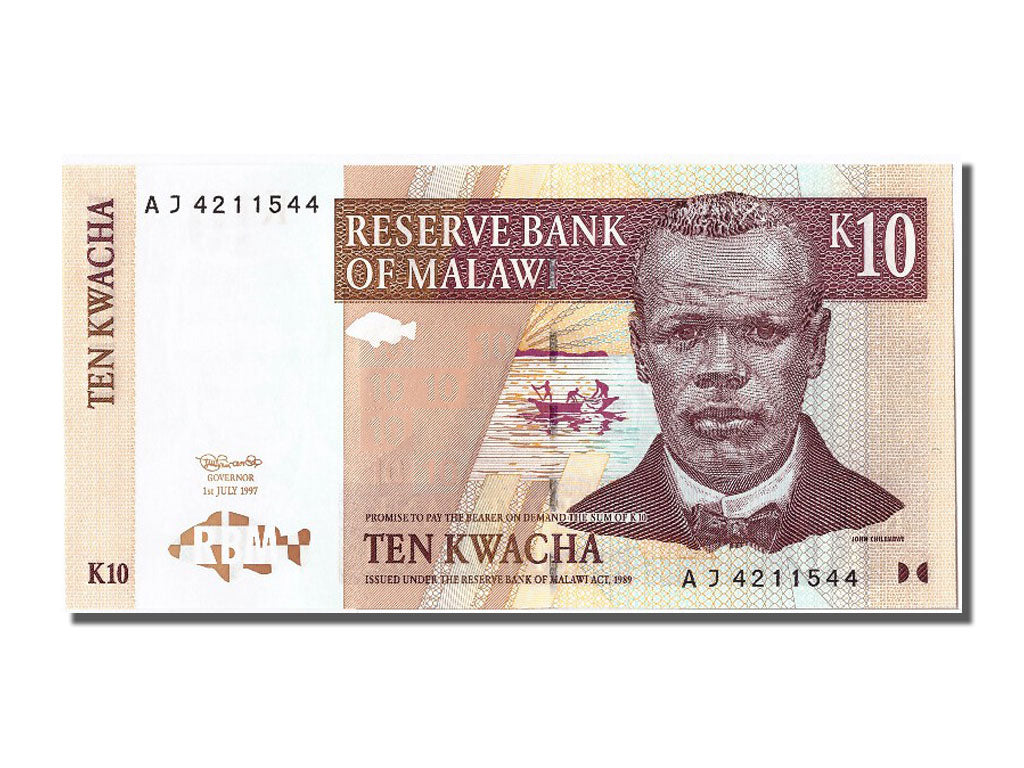 Billete, 10 Kwacha, 1997, Malawi, 1997-07-01, UNC