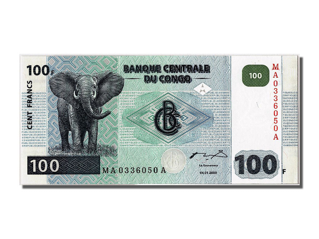 Geldschein, Congo Democratic Republic, 100 Francs, 2000, 2000-01-04, UNZ