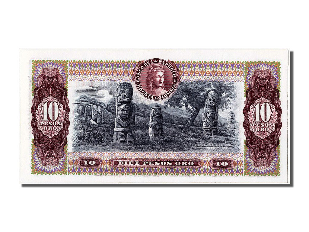 Banknote, Colombia, 10 Pesos Oro, 1980, 1980-08-07, UNC(65-70)