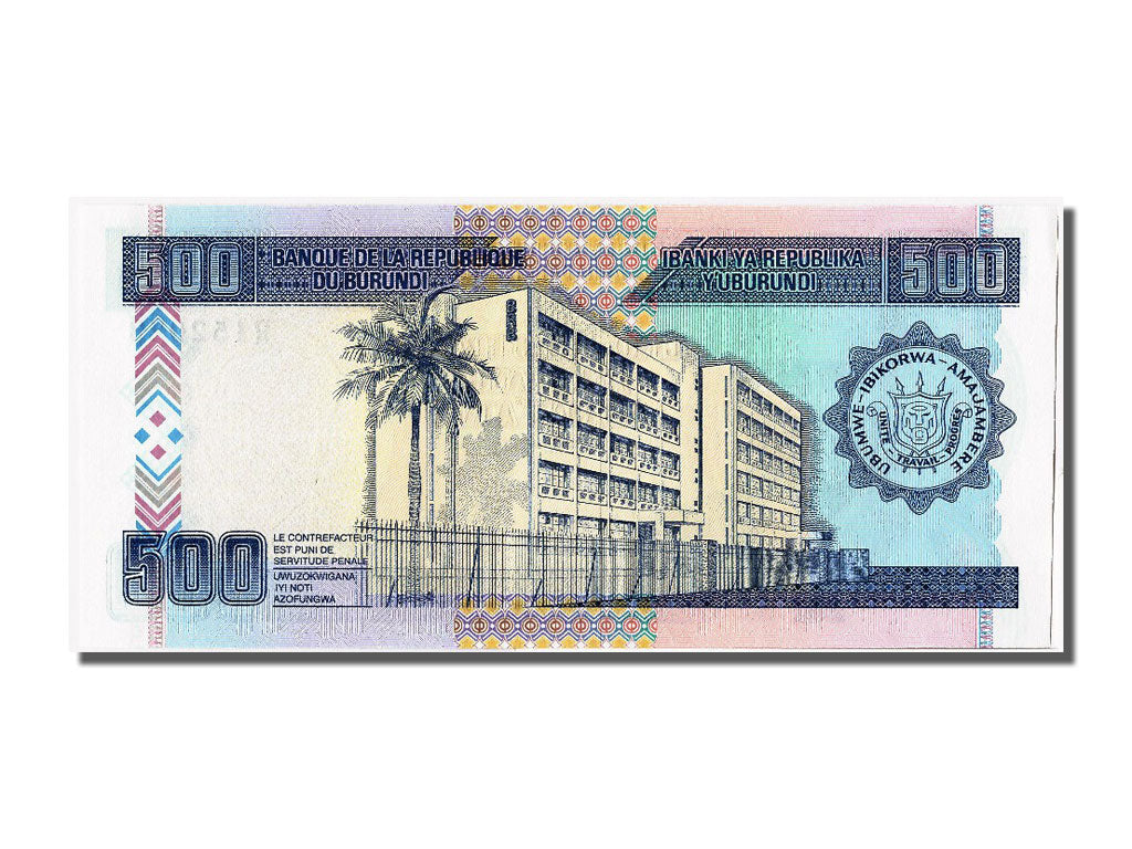 Billete, 500 Francs, 1995, Burundi, 1995-02-05, UNC