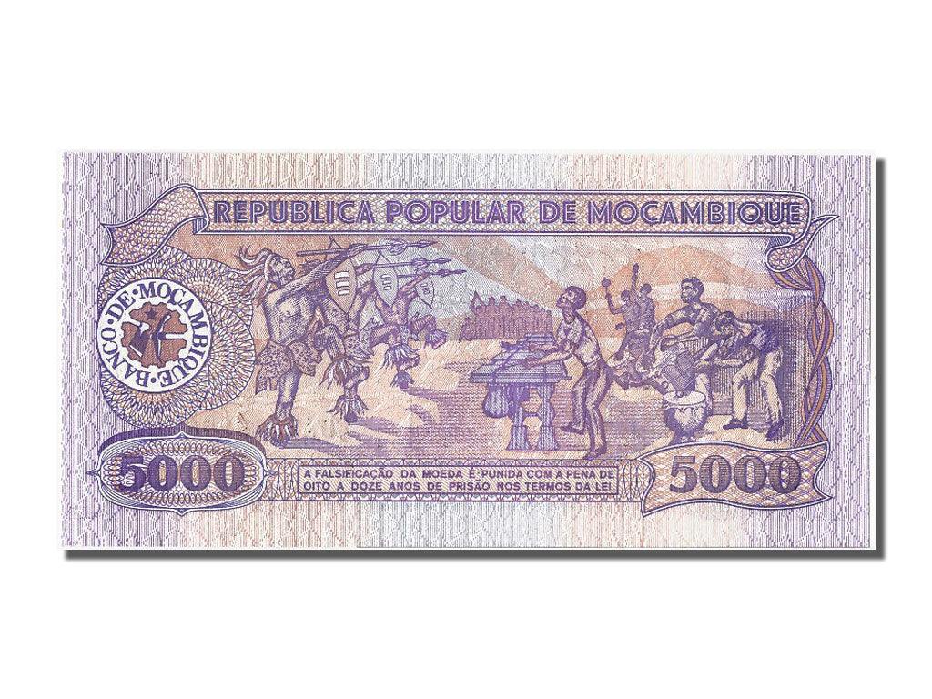 Banknote, Mozambique, 5000 Meticais, 1989, 1989-02-03, UNC(65-70)