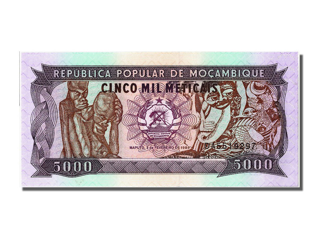 Banknot, Mozambik, 5000 Meticais, 1989, 1989-02-03, UNC(65-70)
