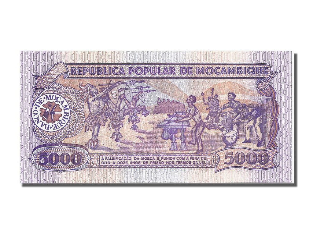 Banknot, Mozambik, 5000 Meticais, 1989, 1989-02-03, UNC(65-70)