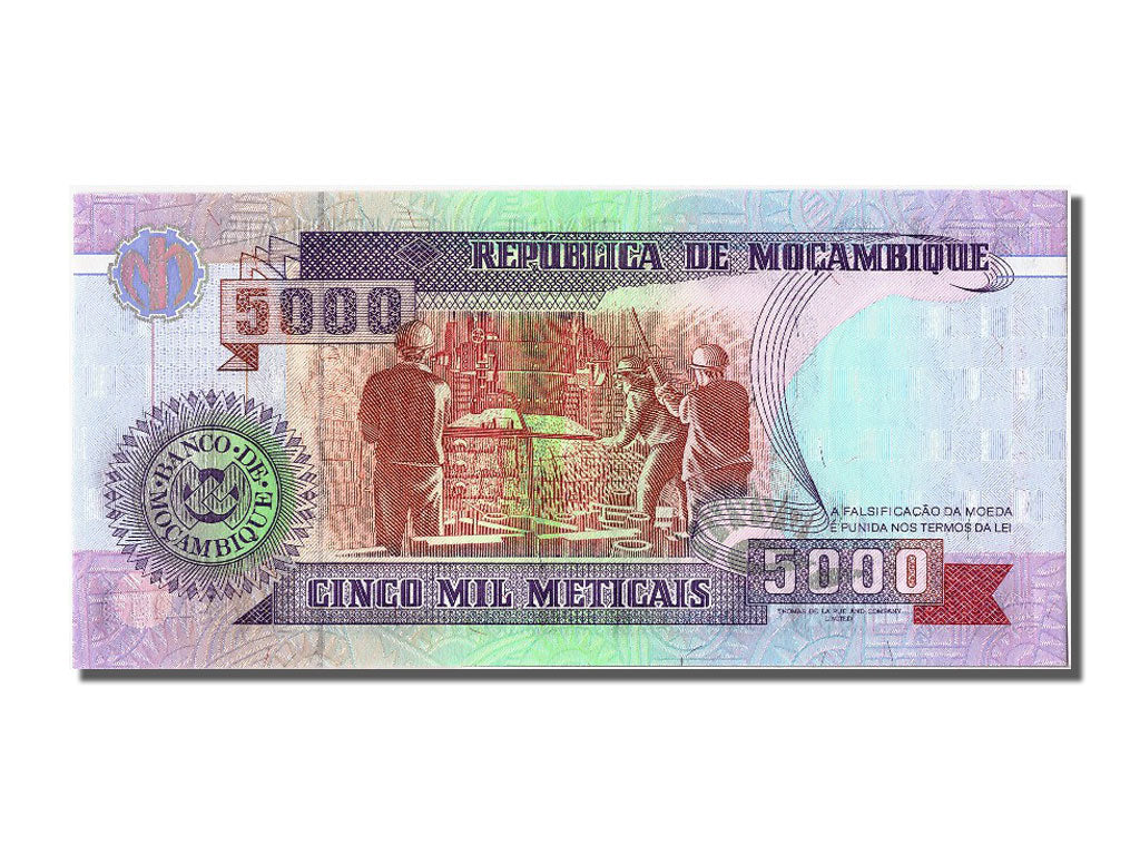 Banknot, Mozambik, 5000 Meticais, 1991, 1991-06-16, UNC(65-70)