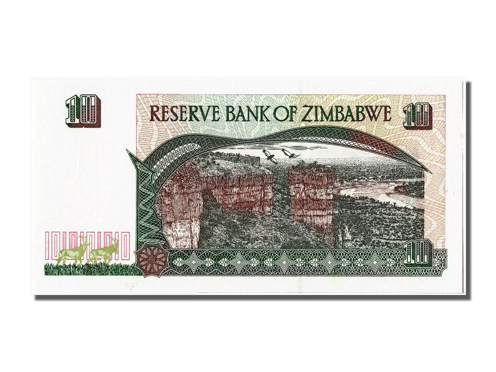 Geldschein, Simbabwe, 10 Dollars, 1997, UNZ