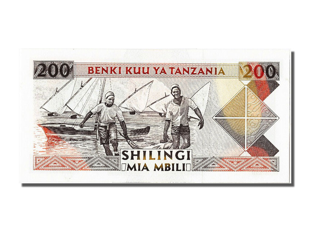 Billet, Tanzania, 200 Shilingi, KM:25a, NEUF