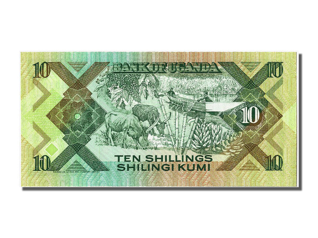 Geldschein, Uganda, 10 Shillings, 1987, UNZ