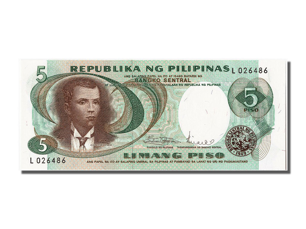 Banknote, Philippines, 5 Piso, UNC(65-70)