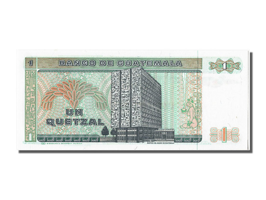 Billete, 1 Quetzal, 1989, Guatemala, 1989-01-04, UNC