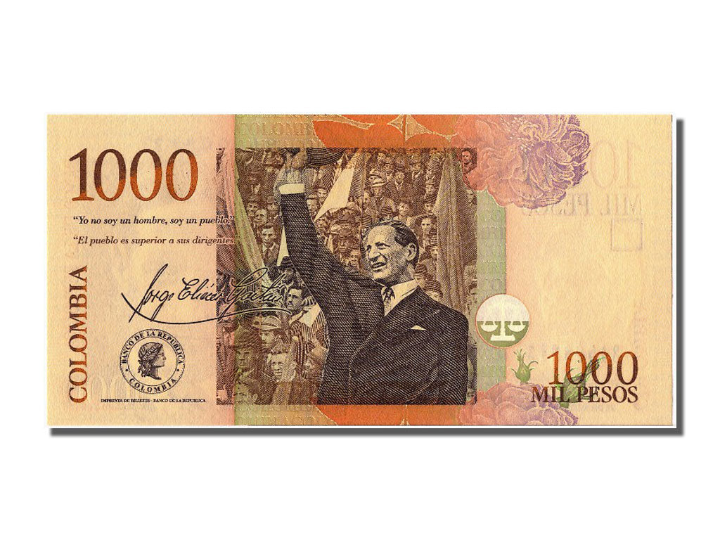 Banknote, Colombia, 1000 Pesos, 2008, 2008-08-28, UNC(65-70)