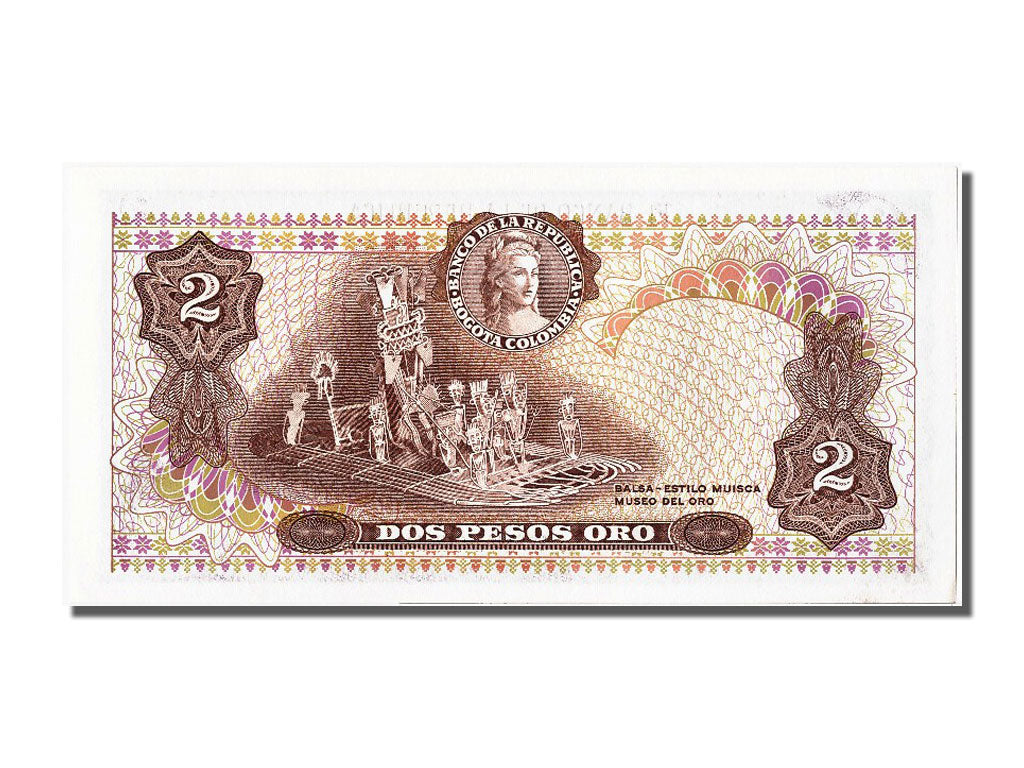 Banknote, Colombia, 2 Pesos Oro, 1976, 1976-06-20, UNC(65-70)