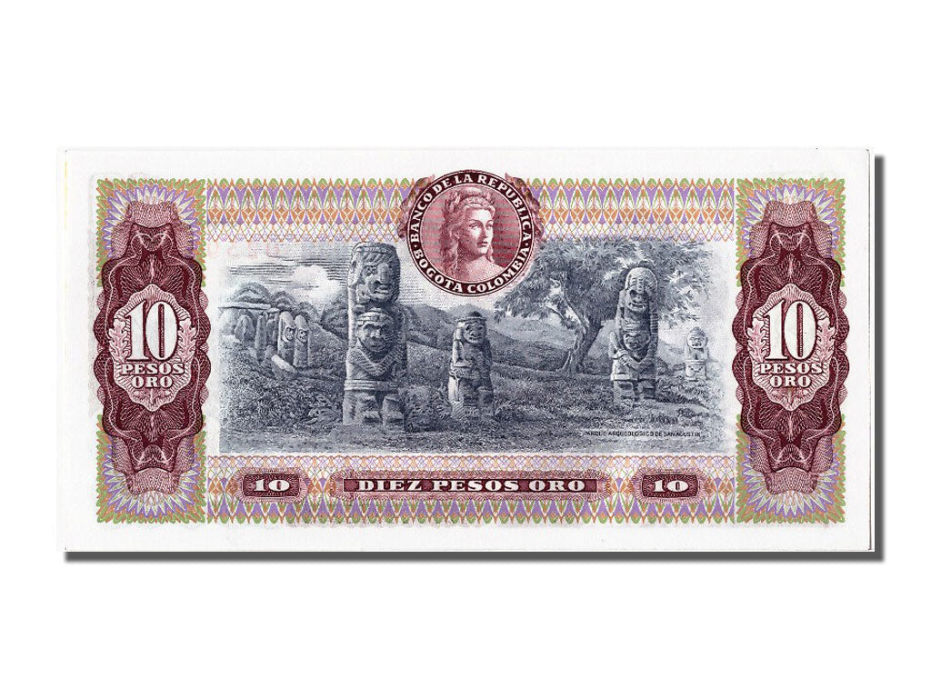 Banknote, Colombia, 10 Pesos Oro, 1980, 1980-08-07, UNC(65-70)