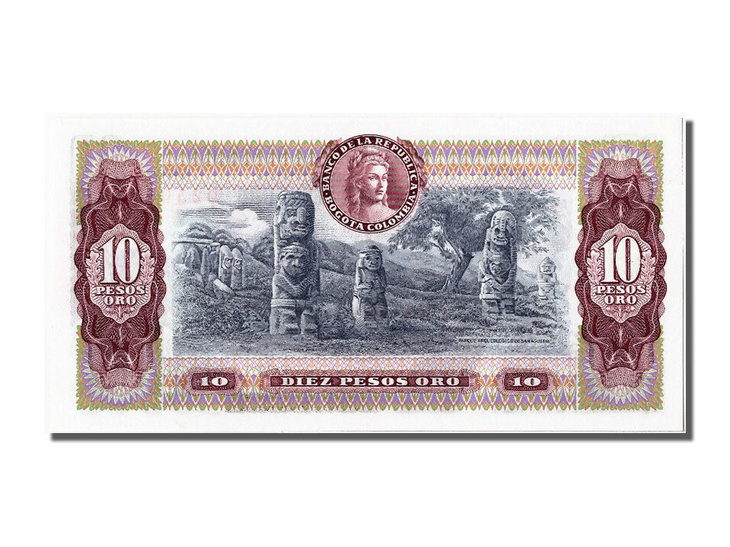 Banknote, Colombia, 10 Pesos Oro, 1980, 1980-08-07, UNC(65-70)