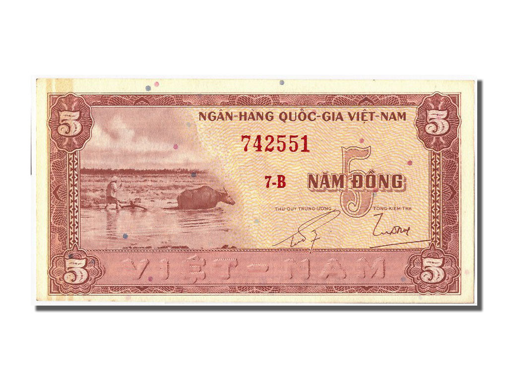 Banconote, Vietnam del Sud, 5 D<ox>ng, SPL