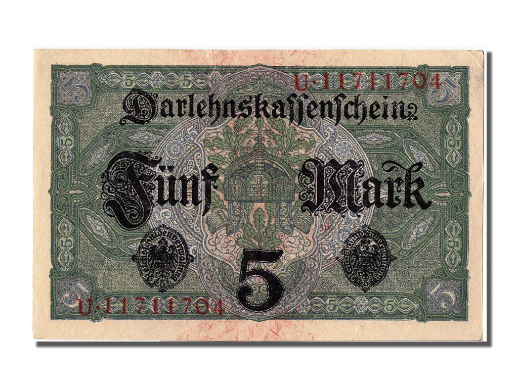 Banconote, Germania, 5 Mark, 1917, 1917-08-01, SPL