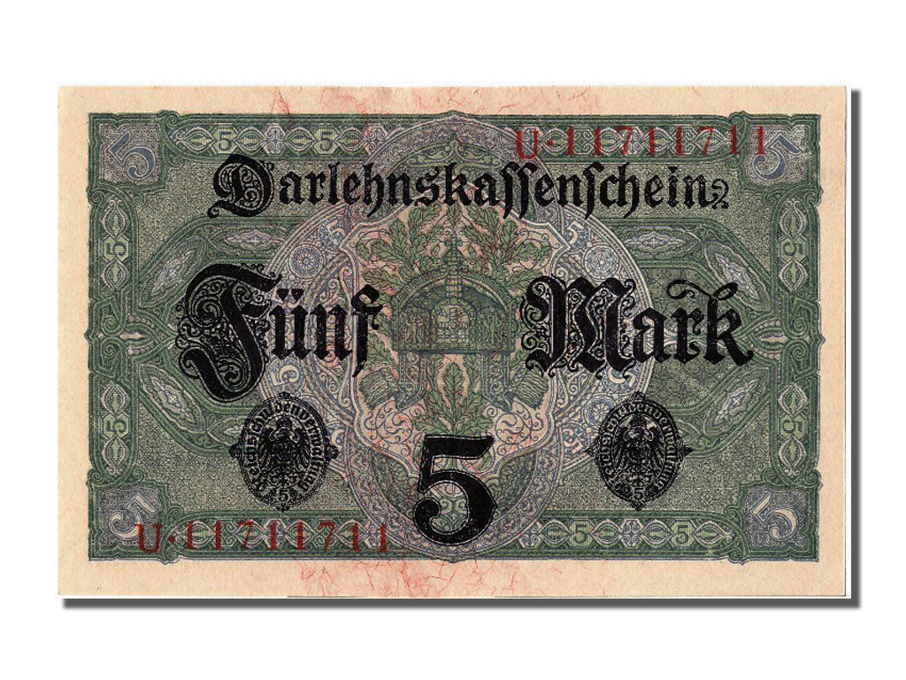 Geldschein, Deutschland, 5 Mark, 1917, 1917-08-01, UNZ