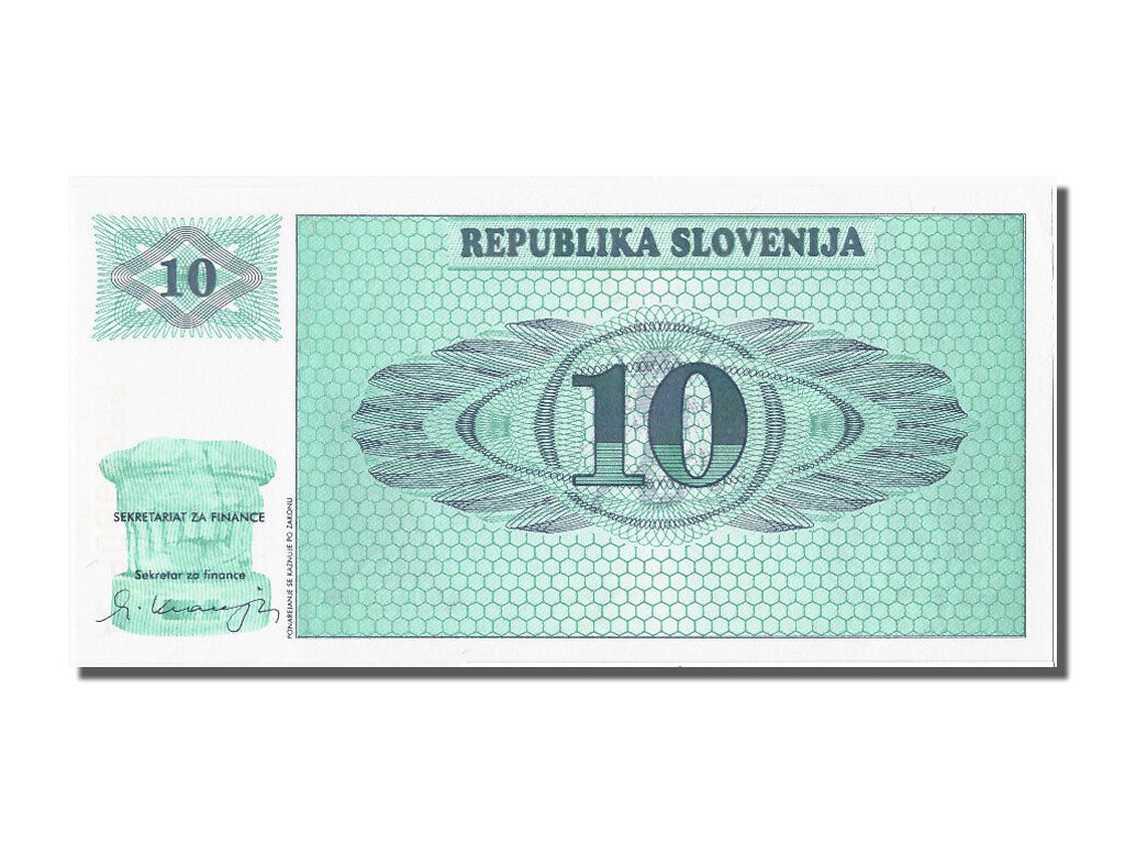 Banconote, Slovenia, 10 (Tolarjev), 1990, FDS