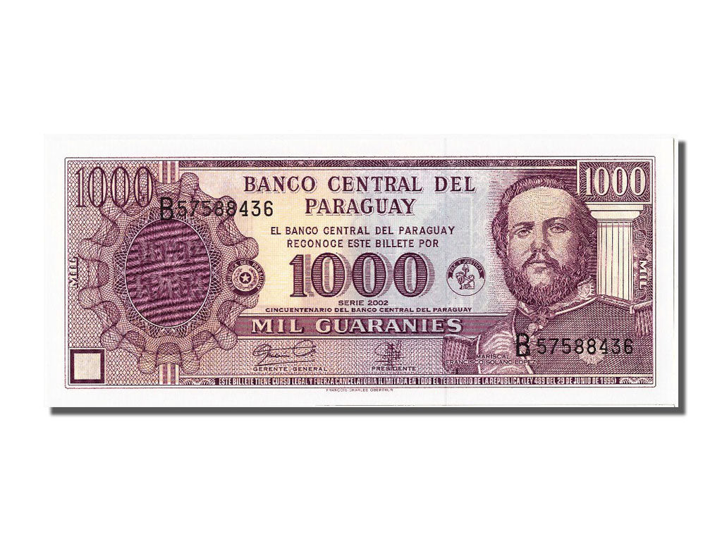 Billete, 1000 Guaranies, 2002, Paraguay, UNC