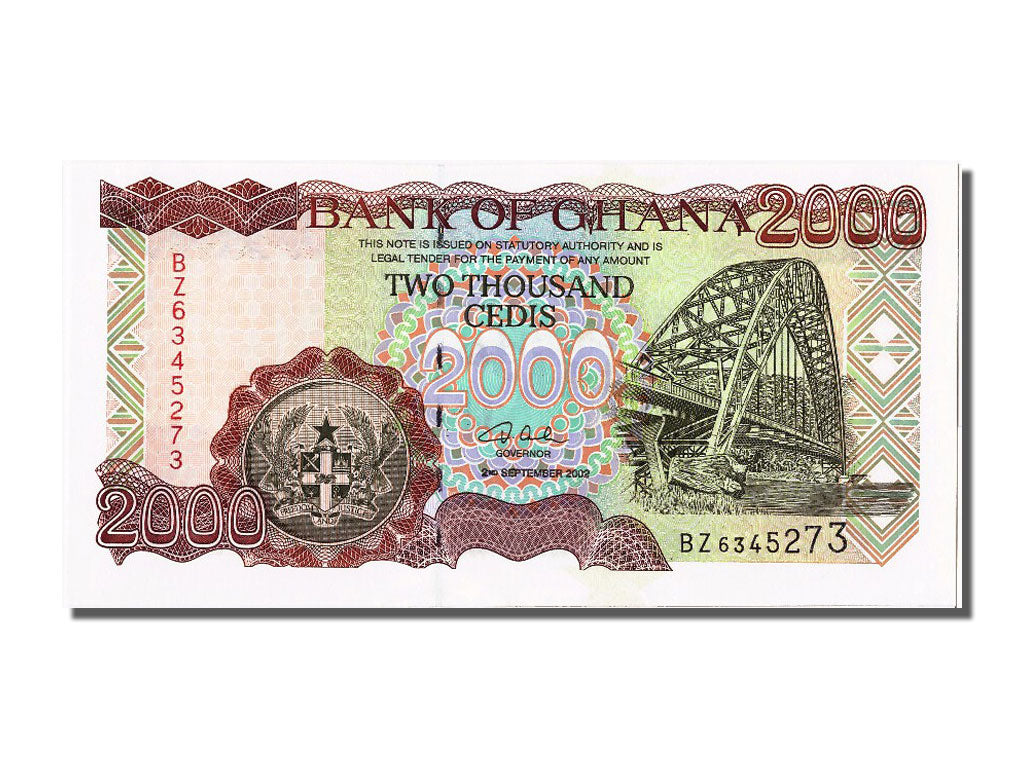 Banknote, Ghana, 2000 Cedis, 2002, 2002-09-02, UNC(65-70)