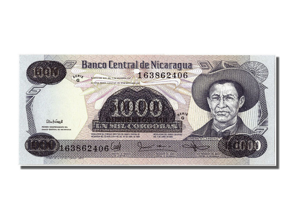 Banknote, Nicaragua, 500,000 Córdobas on 1000 Córdobas, 1987, UNC(65-70)