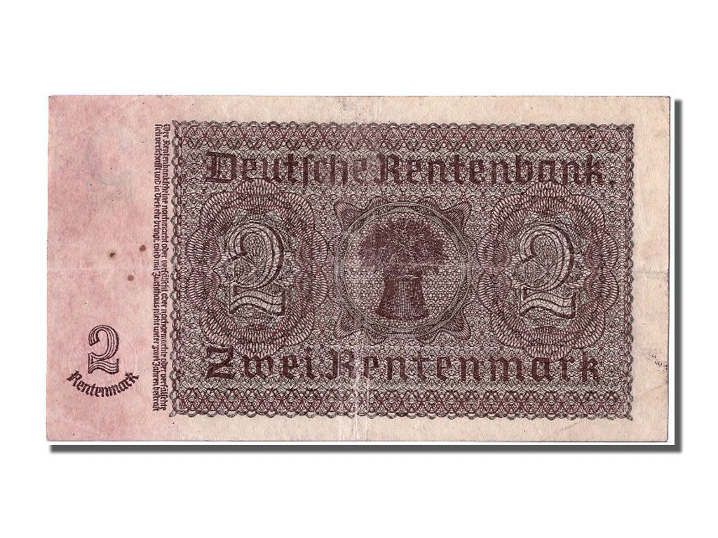 Geldschein, Deutschland, 2 Rentenmark, 1937, 1937-01-30, SS