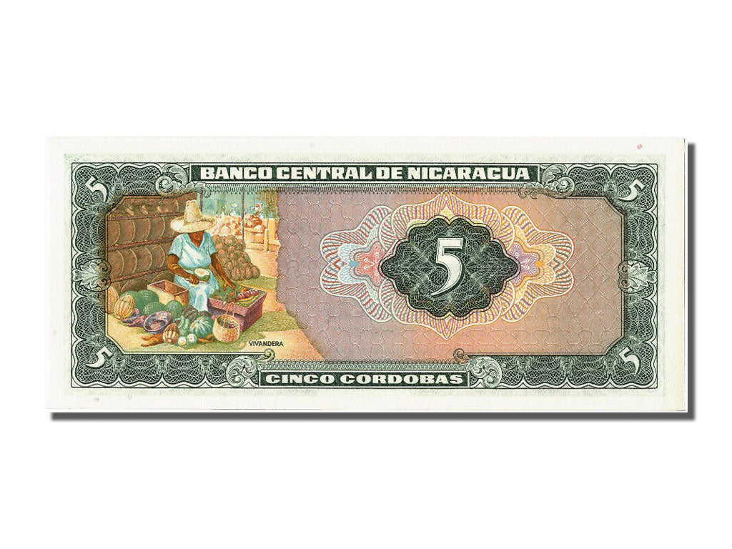 Banknot, Nicaragua, 5 Cordobas, 1972, UNC(65-70)
