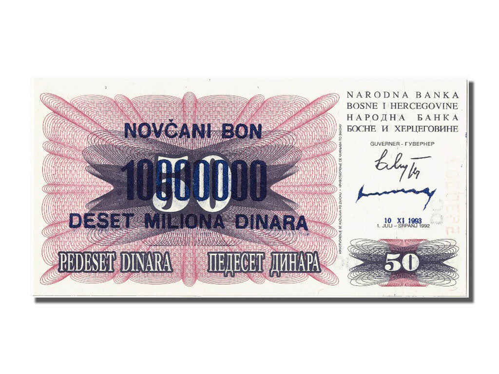 Banknote, Bosnia - Herzegovina, 10,000,000 Dinara, 1993, 1993-11-10, UNC(65-70)