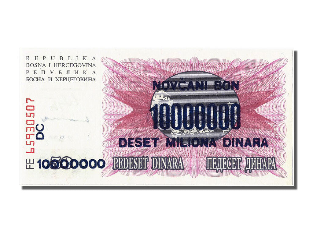 Banknote, Bosnia - Herzegovina, 10,000,000 Dinara, 1993, 1993-11-10, UNC(65-70)
