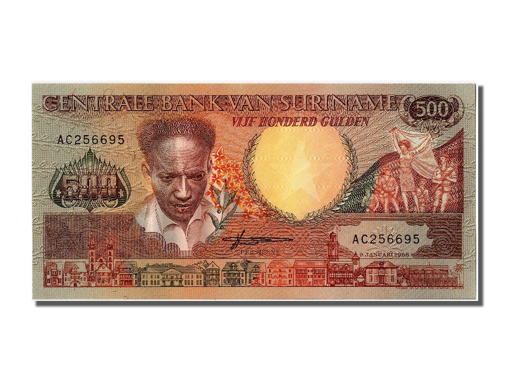 Banknot, Suriname, 500 Gulden, 1988, 1988-01-09, UNC(65-70)