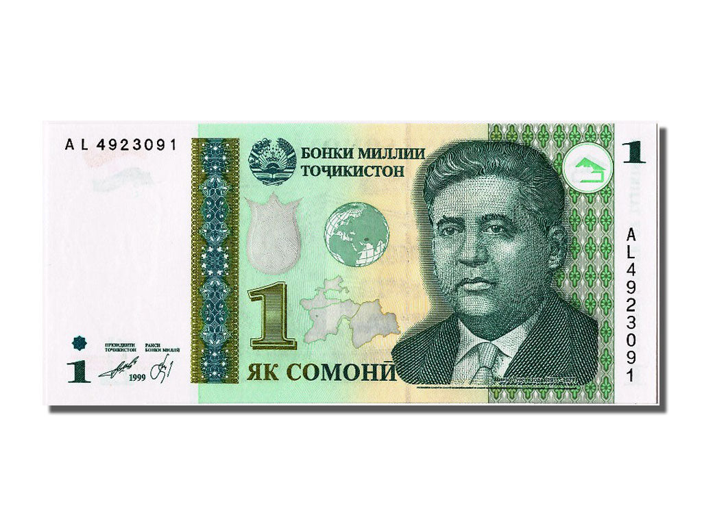 Biljet, Tajikistan, 1 Somoni, 1999, NIEUW