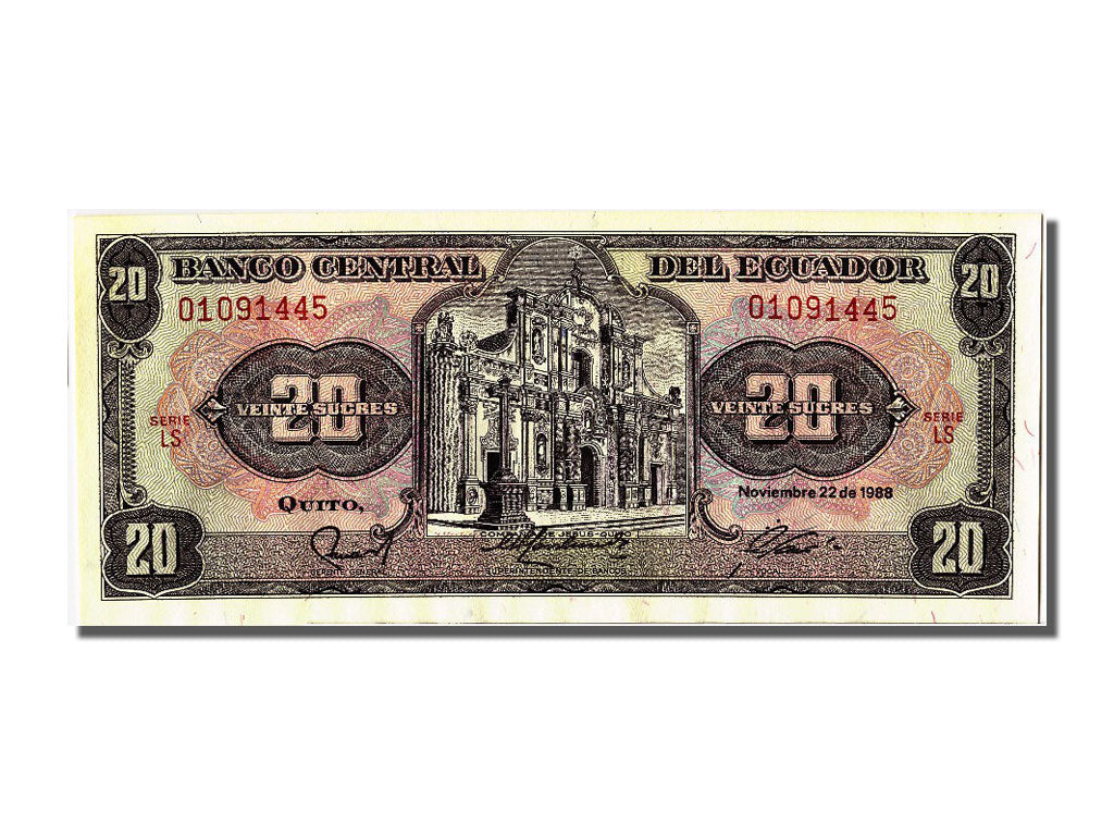 Billete, 20 Sucres, 1988, Ecuador, 1988-11-22, SC