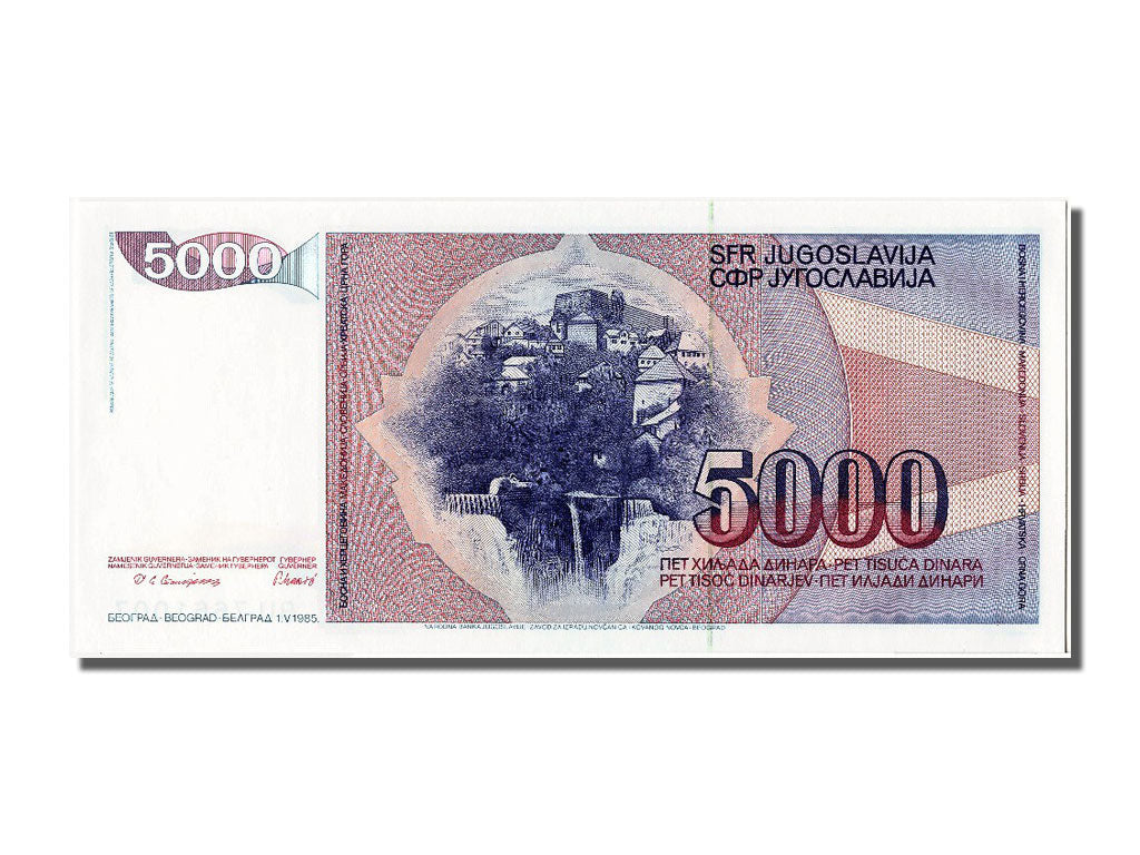 Geldschein, Jugoslawien, 5000 Dinara, 1985, 1985-05-01, UNZ