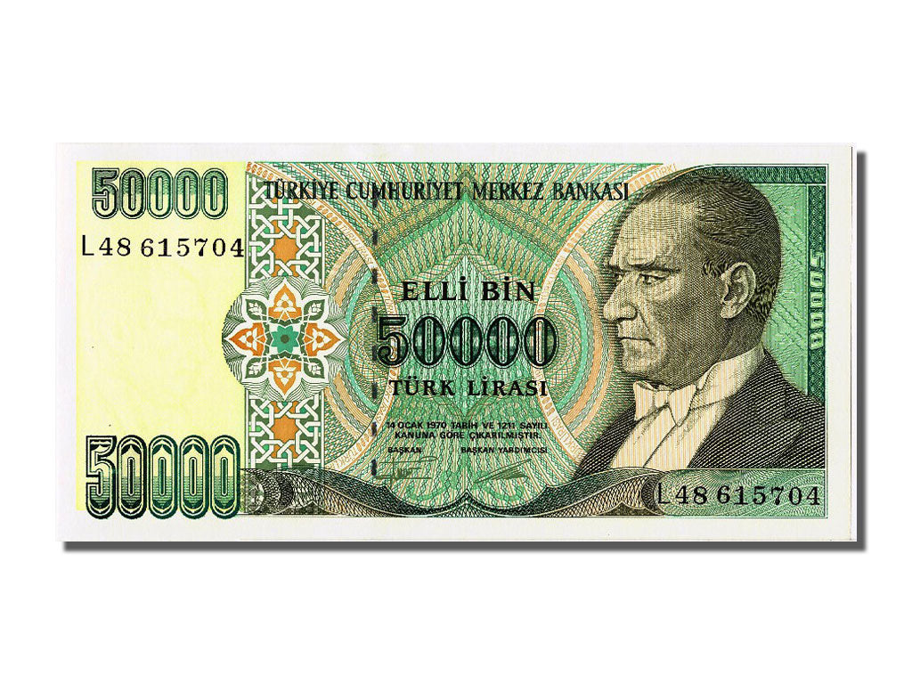Geldschein, Türkei, 50,000 Lira, 1970, UNZ