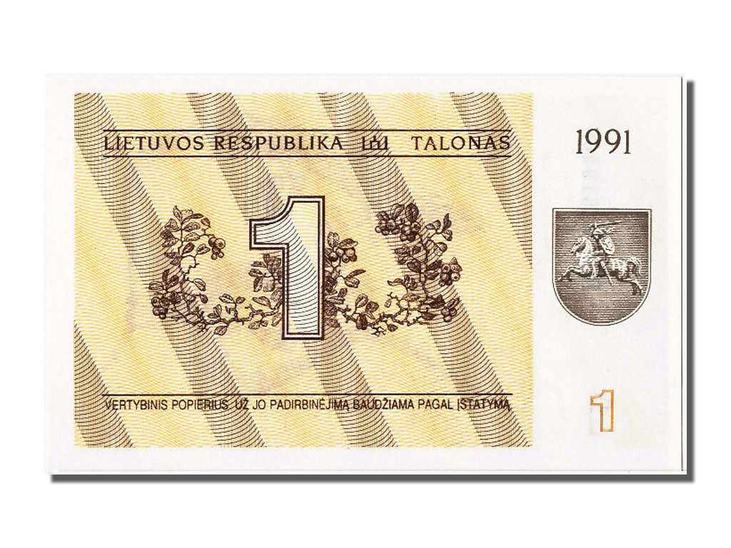 Billete, 1 (Talonas), 1991, Lituania, UNC
